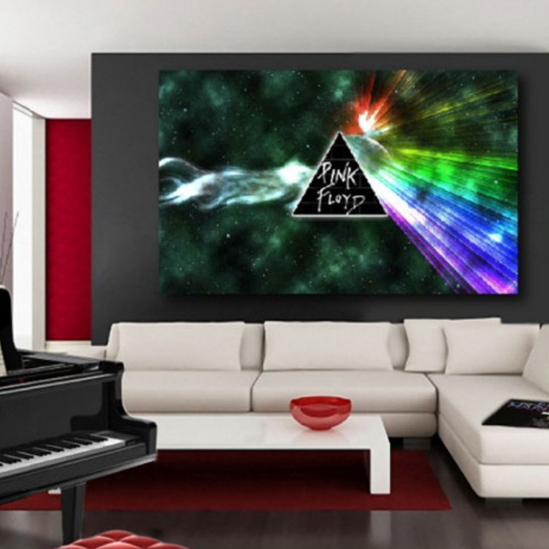 Πίνακας σε καμβά με μουσική Pink Floyd green triangle